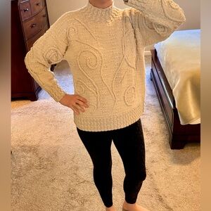Peruvian Connection alpaca cotton blend chunky sweater S